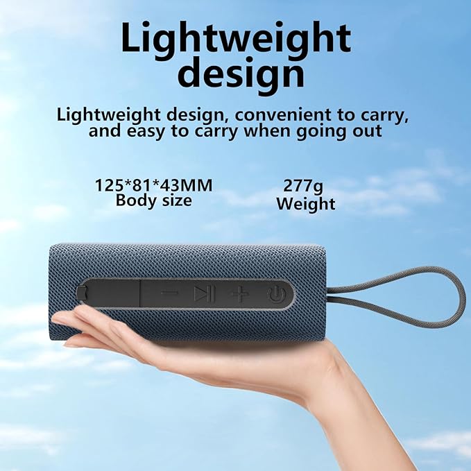 Speaker, Portable Wireless Bluetooth Speakers, Wireless Stereo Pairing, 10W Stereo Sound, BT 5.3, Bassup, Electronics for Home, Shower, Outdoors, Travel(1PCS, Blue)