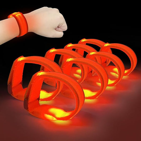 M.best 8pcs LED Light Up Bracelets Glow Flashing Wristbands Glow in The Dark Party Supplies for Wedding, Raves, Concert, Camping,Sporting Events, Party
