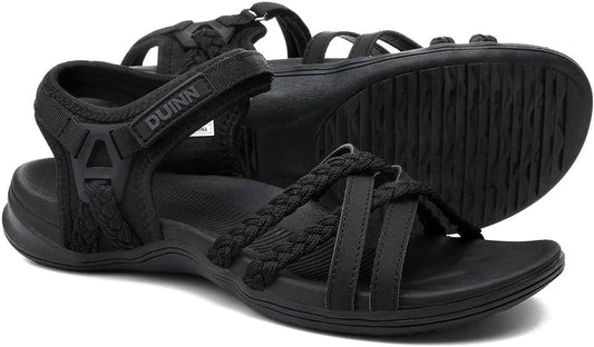 UBFEN Womens Hiking Comfort Sport Sandals Beach Vacation Camping Casual Sport Sandals with Adjustable Straps and Arch Support