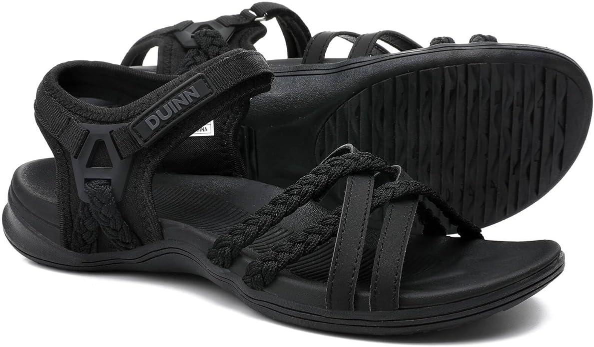 UBFEN Womens Hiking Comfort Sport Sandals Beach Vacation Camping Casual Sport Sandals with Adjustable Straps and Arch Support