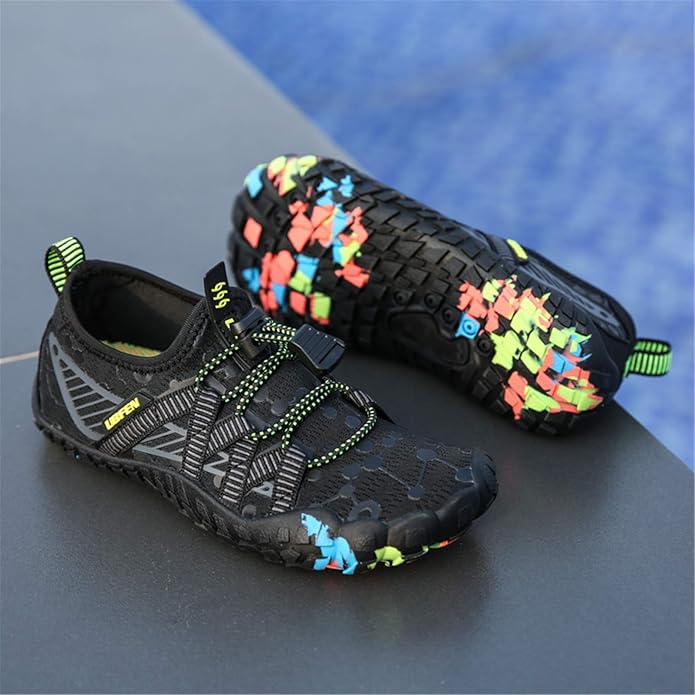 UBFEN Water Shoes for Kids Boys Girls Aqua Socks Barefoot Beach Sports Swim Pool Quick Dry Lightweight Toddler Little Big Kid