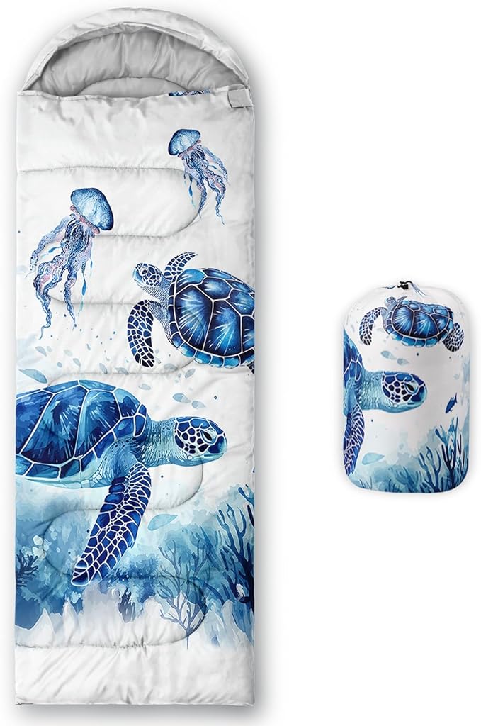 QOOMO Camping Sleeping Bags,3 Season Warm & Cool Weather,Lightweight,Waterproof Sleeping Bags for Adults & Kids,Traveling,and Outdoors,Camping Gear Equipment