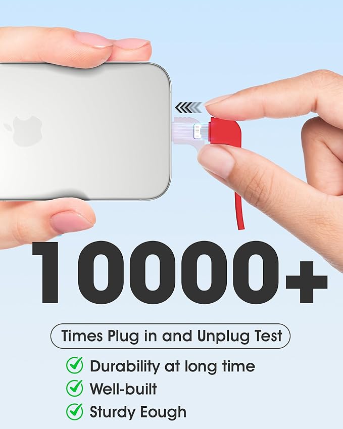 TG90° 5000mAh Ultra Slim Power Bank Built in Foldable AC Plug and Cables, Card Size Battery Pack Portable Charger for Phones, 4 in 1 External Battery Pack Compatible with iPhone, Samsung, Google