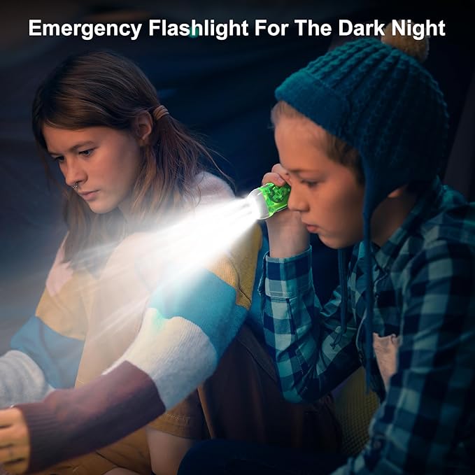 Treela 36 Pcs Hand Crank Flashlights Operation Christmas Items Bulk Squeeze Flashlight No Battery Required Torchlight 3 Powered Charging for Emergency(Red, Grey, Yellow, Green)