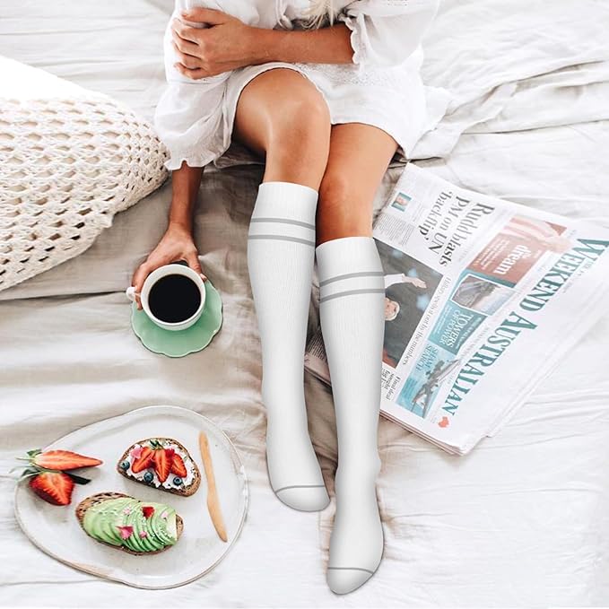 6 Pack Copper Compression Socks for Women and Men Circulation-Best Support for Medical, Running,Nursing,Athletic