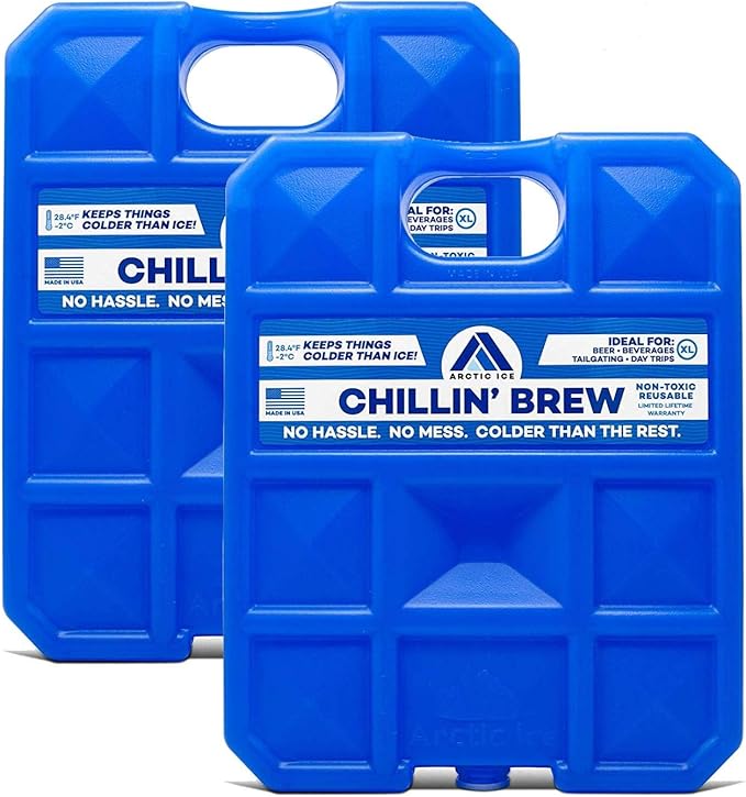 Arctic Ice Chillin' Brew Series Long Lasting Reusable Ice Pack - Freezes at 28° Fahrenheit - Designed to Keep Beverages Colder Than Ice
