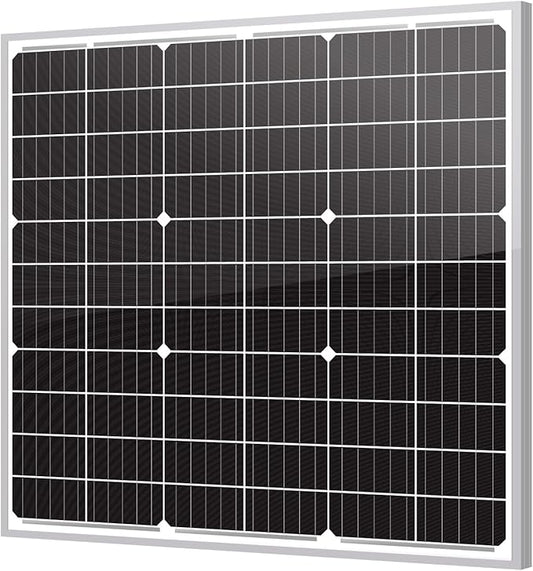 Newpowa 10BB 60 Watt 24 Volt Solar Panel High-Efficiency Monocrystalline PV Module Designed for 24V Off Grid System, Charge Your Battery of RV, Boat, Camper, Trailer, Gate Opener