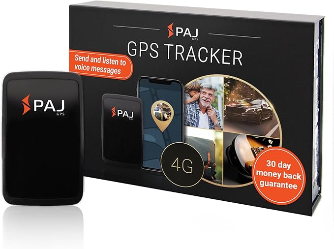 PAJ Allround Finder 4G - Real-Time GPS Tracking for Cars, Motorcycles, Kids & Seniors - SOS Button, Voice Messages & Up to 40-Day Battery for Safety & Security