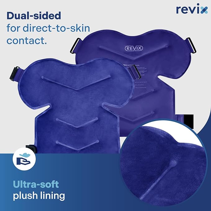 REVIX Shoulder Ice Pack Rotator Cuff Cold Therapy, Ice Packs for Injuries Reusable Gel for Shoulders Pain Relief, Bursitis and Swelling, Cold Compress Shoulder Ice Wrap