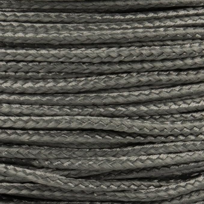 Paracord Planet Micro Paracord – Thin Braided Cord for Crafting, Fishing, and DIY Projects in 125 ft Spools – Charcoal Gray