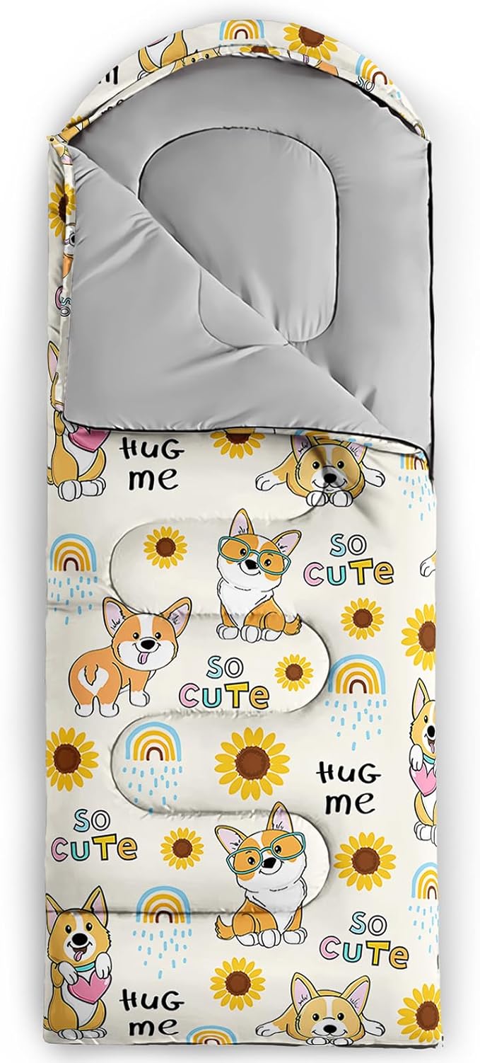 Camping Sleeping Bags Warm & Cool Weather Waterproof Backpacking Sleeping Bag All Seasons Camping, for Adult Kids Boy Girls Camping Gear Equipment, Traveling