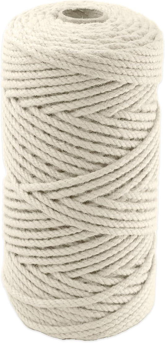 4mm x 200 Feet White Jute Rope, Twine for Gardening Tomato Climbing Plant Tie Floristry Crafts Gift Wrapping Packing Decor