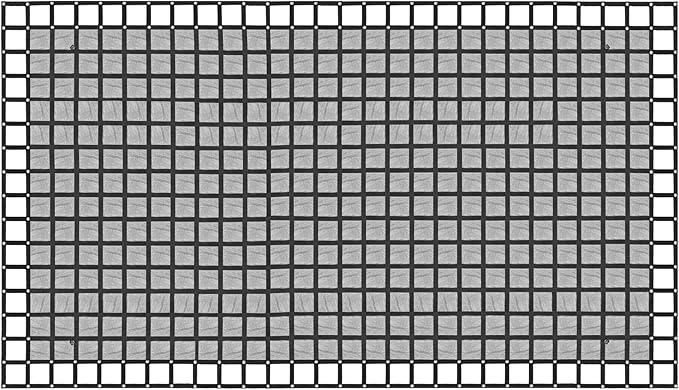 Heavy Duty 126" x 222" Truck Bed Cargo Net with Adjustable Cam Buckles & S-Hooks & Cross Strap,10.5' x 18.5' Cargo Net with 1500LBS Capacity for Pickup Truck Bed Trailer SUV Jeeps