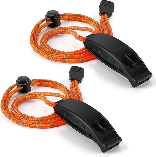 Whistle, Super Loud Emergency Whistle with Lanyard, Ideal for Boating, Swimming, Kayaking, Water Survival, Hiking, Camping