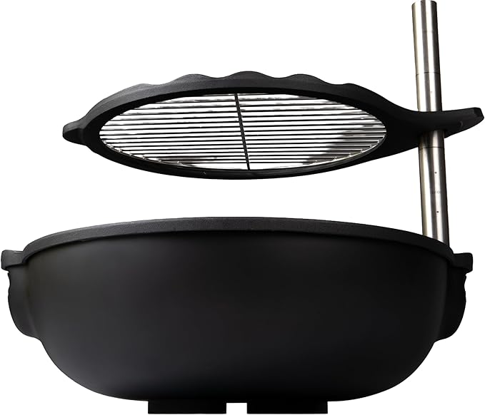 Bola Traveler | Completely Adjustable & Rotatable Tabletop-Safe Charcoal BBQ Grill (Black)