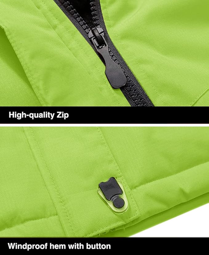 MAGCOMSEN Men's Winter Coats Water Resistant Ski Snow Jacket Warm Fleece Jacket Parka Raincoats With Multi-Pockets