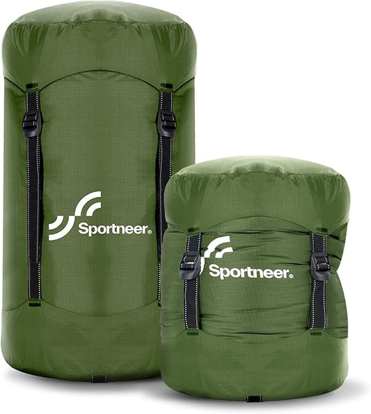 Sportneer Compression Sack, 13L/20L/40L/50L Sleeping Bag Stuff Sack, Tear-Resistant Ultralight Sleeping Bag Compression Sack-Space Saving Gear for Camping Hiking Travel