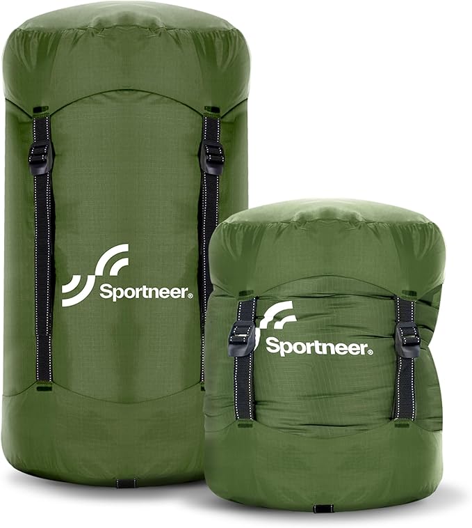 Sportneer Compression Sack, 13L/20L/40L/50L Sleeping Bag Stuff Sack, Tear-Resistant Ultralight Sleeping Bag Compression Sack-Space Saving Gear for Camping Hiking Travel