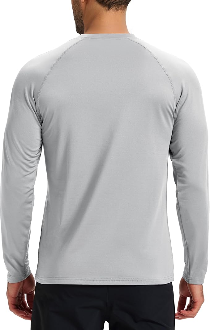 Boladeci Men's Thermal Underwear Tops Fleece Lined Base Layer Long Sleeve Shirts for Cold Weather
