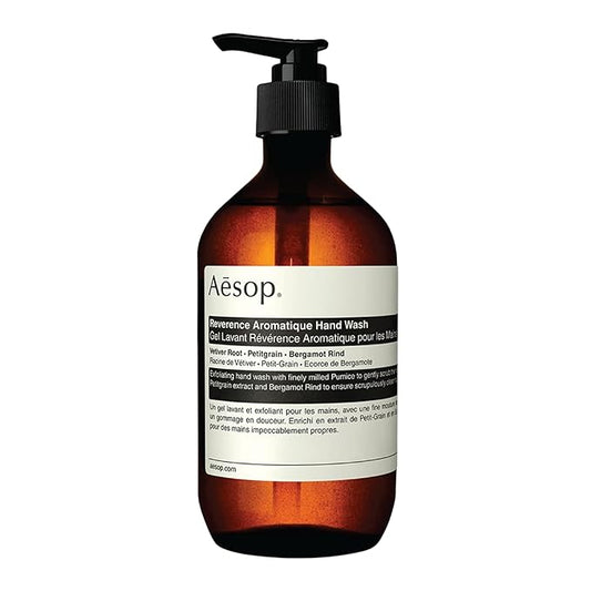 Aesop Reverence Aromatique Hand Wash | Gentle Exfoliating Hand Wash with Finely Milled Pumice | 500mL / 16.9 oz