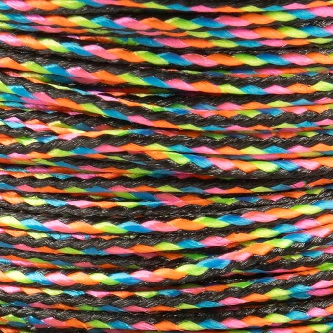 Paracord Planet Micro Paracord – Thin Braided Cord for Crafting, Fishing, and DIY Projects in 125 ft Spools – Dark Stripe