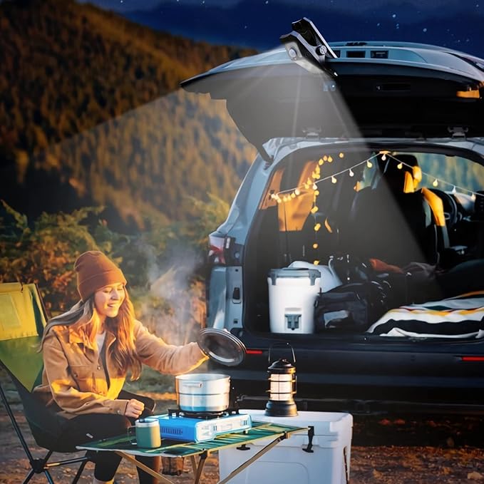 Tryme 45LEDs Solar Lights Outdoor Clip Motion Sensor Lights 3 Modes 3 Mounting Ways IP65 Waterproof Security Light for Chain Link Fence Camping Gate (2 Pack)