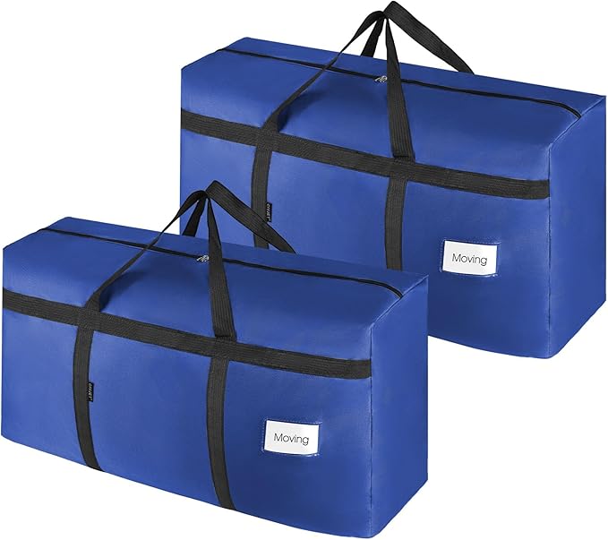 Duffle Bag for Travel, 24Gallons Bag Foldable Travel Duffel Bag Tote Carry on Luggage Duffle Overnight for Women and Men, Large Collapsible Waterproof Suitcase with Zippers and Handles, Blue