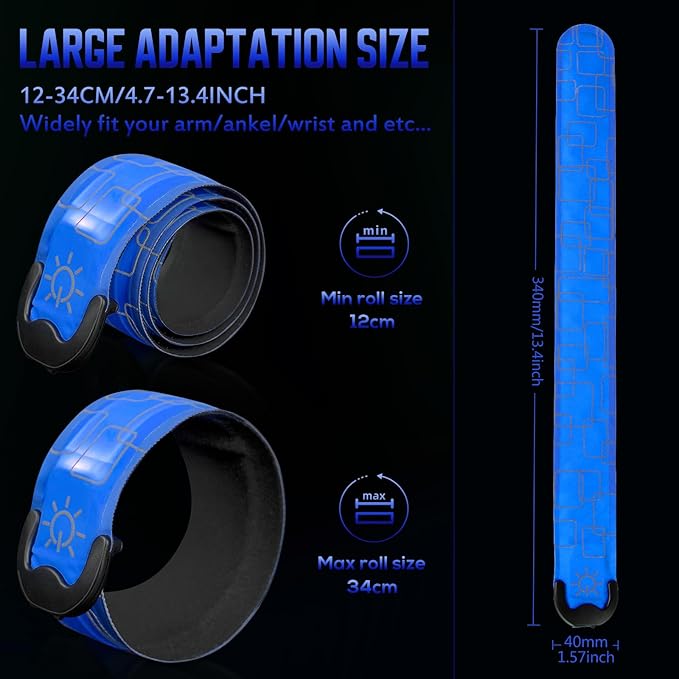 LED Armband for Running (2 Pack), Light Up Armbands Rechargeable, Running Lights, High Visibility Reflective Running Gear for Running Walking Cycling