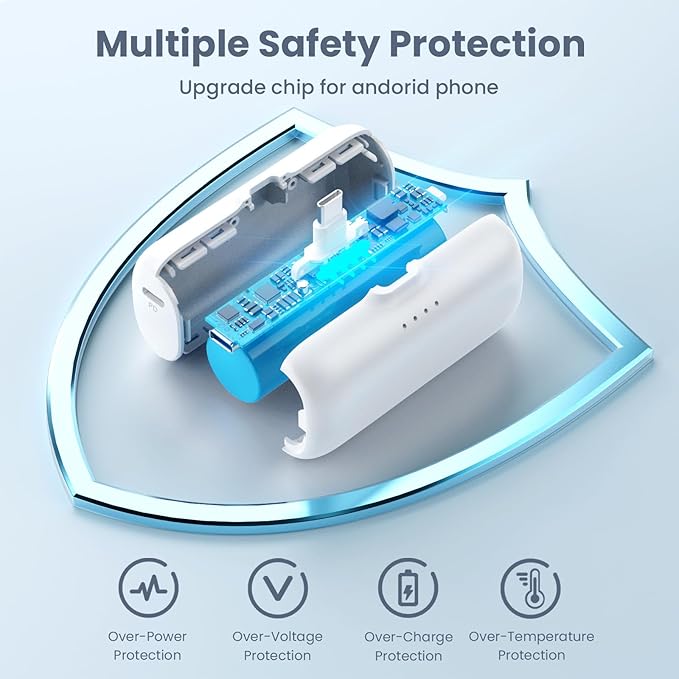 Mini Portable Charger for iPhone 16/15 Series,5200mAh 3A PD USB C Fast Charging Power Bank, Ultra-Compact Cell Phone Battery Pack for iPhone 16/16Plus/15/15Pro Max,Galaxy,Android,Moto,iPad-Milky White