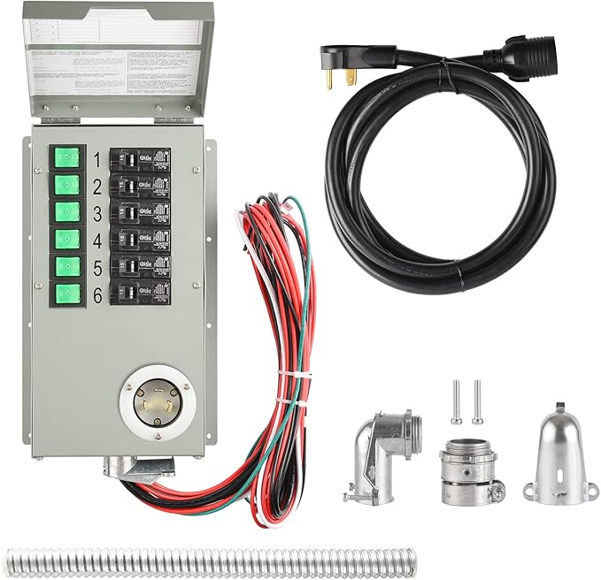 Nature's Generator Elite Gold - PE System:3600W Solar & Wind Powered Pure Sine Wave Off-Grid +2pcs 100W Solar Panel+6 Circuits Transfer Kit