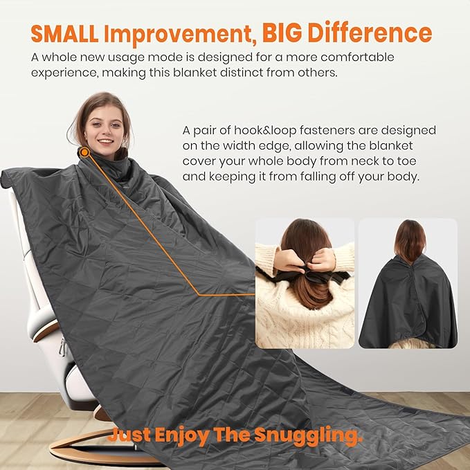 4-in-1 Large Outdoor Blanket - Waterproof & Windproof Thickened Warm Fleece Camping Blanket for Stadium, Hiking, Sporting Events - 81"x57", Packable (Dark Gray)