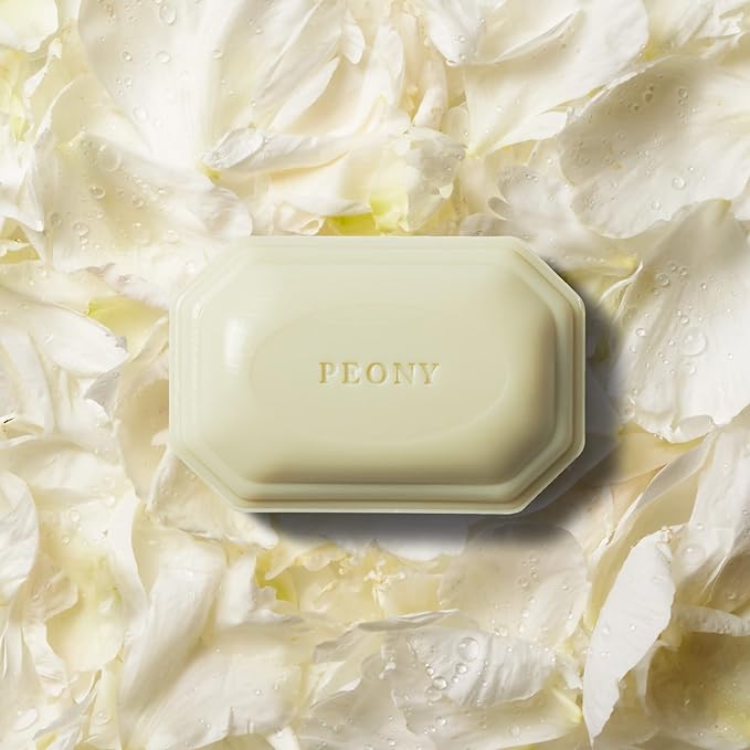 Caswell-Massey Peony Natural Bar Soap for Women, Moisturizing Body Soap Bar for All Skin Types, Made with Essential Oils & Plant-Based Formula for Soft Skin, 3.5 oz