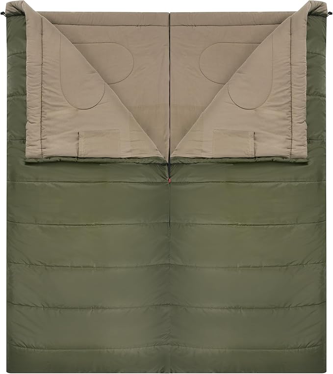 PO PO BEAR Zero Degree Sleeping Bag for Adults 100% Cotton Flannel Tall and Big