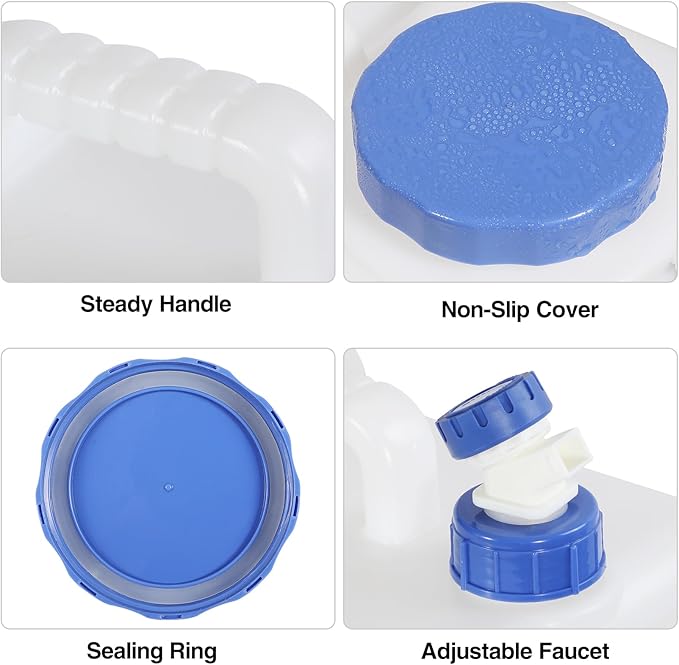 REDCAMP 4 Gallon/15L Portable Water Container with Spigot,Camping Water Jug,Camping Water Container, Large Water Tank,Portable Emergency Water Storage for Camping,Car,Hiking,Hurricane Supplies
