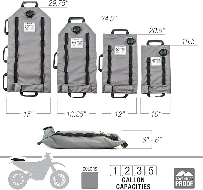 Giant Loop Armadillo Bag, Utility Bladder for Safe Transport and Storage of Powersports and Automotive Fluids, for Motorcycles, UTVs and ATVs, 1 Gallon