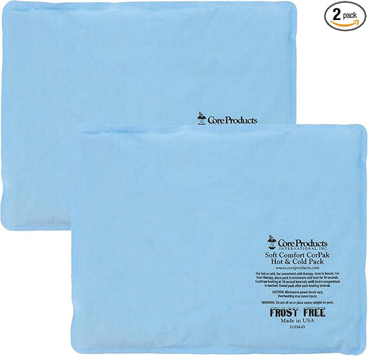 Core Products Soft Comfort CorPak, No Frost Hot and Cold Therapy Pack - 10" x 13", Made in The USA- 2 Pack
