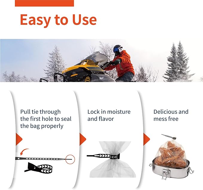 Portable Cooker Bags 7"X 10.5". Compatible with All Exhaust Food Warmer.Heat resistant, food- grade, BPA free. Also Suitable for Electric Lunch Food Heater (10 bags/pk)