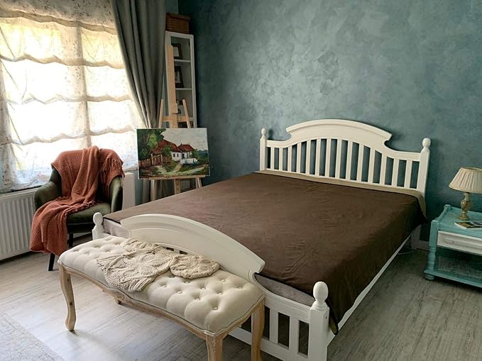 Waterproof Blanket Large – No Mess Soft and Cozy Waterproof Throw Blanket Against Accidents, Spill & Stain Proof Easy to Clean Splash Blanket Cover, Reversible Brown 80”x90”