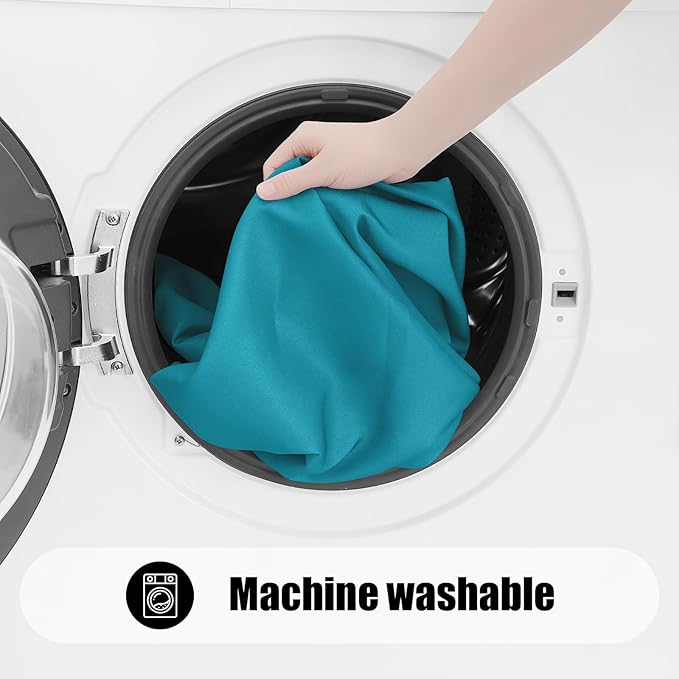 Smiry 2 Pack Rectangle Picnic Table Cloth, Waterproof Elastic Fitted Tablecloths, Washable Polyester Rectangular Patio Table Cover for Camping, Indoor and Outdoor (Teal, 24"x48")