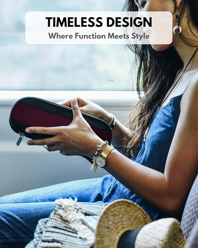 SIDE BY SIDE Electronics Organizer Travel Case for Cables, Charger, Power Bank – Tech Bag for MacBook Accessories, Adapter – Slim Cord Organizer Bag with Gift Box for Travel & Daily Use