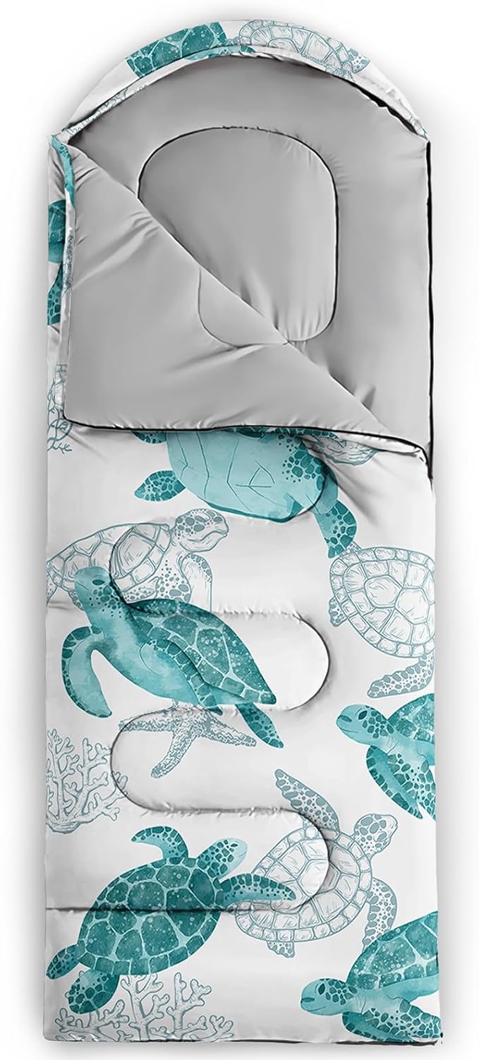 QOOMO Camping Sleeping Bags,3 Season Warm & Cool Weather,Lightweight,Waterproof Sleeping Bags for Adults & Kids,Traveling,and Outdoors,Camping Gear Equipment