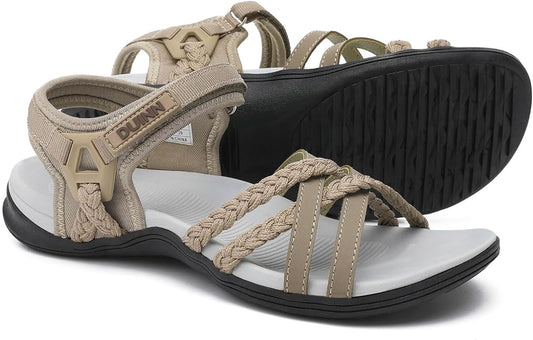 UBFEN Womens Hiking Comfort Sport Sandals Beach Vacation Camping Casual Sport Sandals with Adjustable Straps and Arch Support