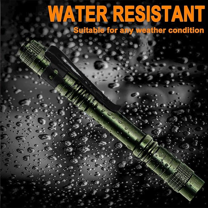 Beieverluck 10 Pack Small Mini LED Flashlight Pocket Flashlight Pen Light Flashlight Tactical Flashlight with Clip Flashlights for Camping Outdoor Emergency Inspection Fathers Gifts for Dad Husband