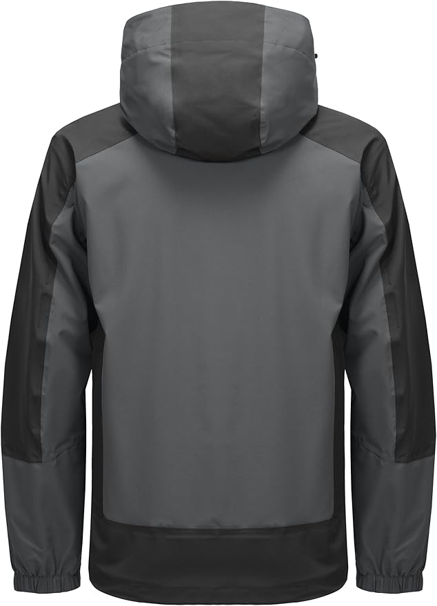 Little Donkey Andy Men's Waterproof Rain Jacket Outdoor Lightweight Hooded Raincoat for Hiking Golf Travel Fishing