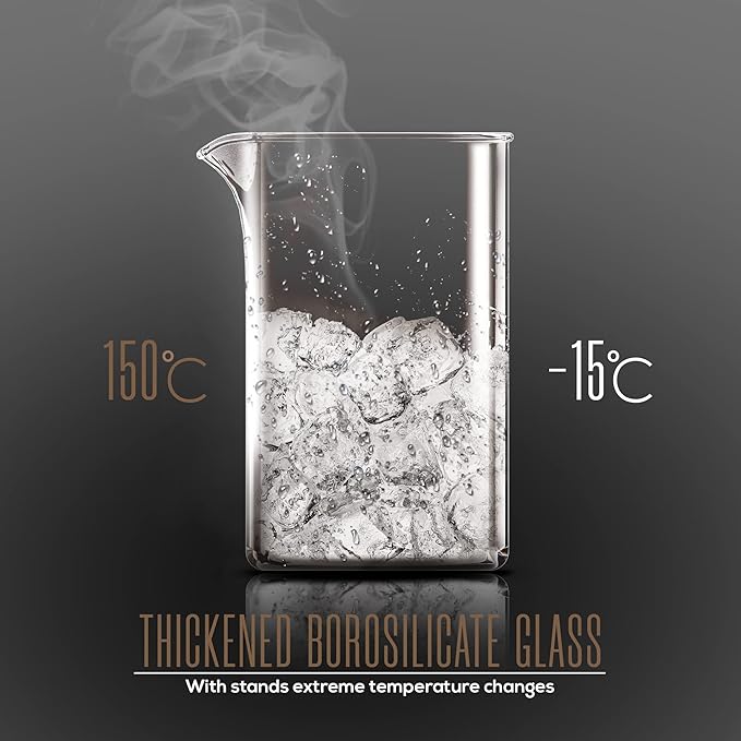 Utopia Kitchen 12 Ounce 0.35 Liter French Press Coffee Maker, Tea Maker, Travel Coffee Presses, Heat Resistant Thickened Borosilicate Coffee Pot for Camping Travel Gifts, Brown Pack of 1