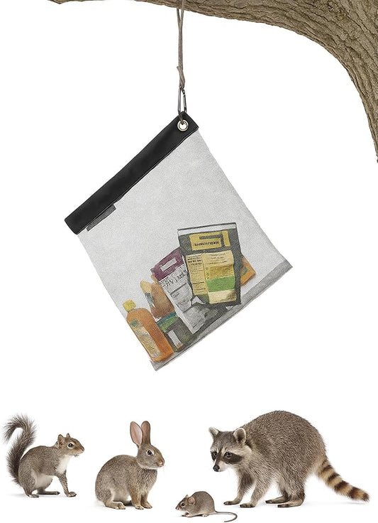 Rodent Proof Bear Bags - Ultralight Stainless Steel Mesh Bag for Camping Food Storage - Sturdy and Rust-Resistant Sack with Lock and Grommet For Easy Hanging