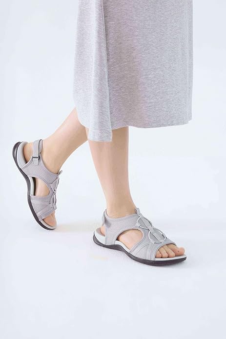 UBFEN Womens Hiking Sandals Comfortable Walking Sandals Summer Sport Breathable Arch Support