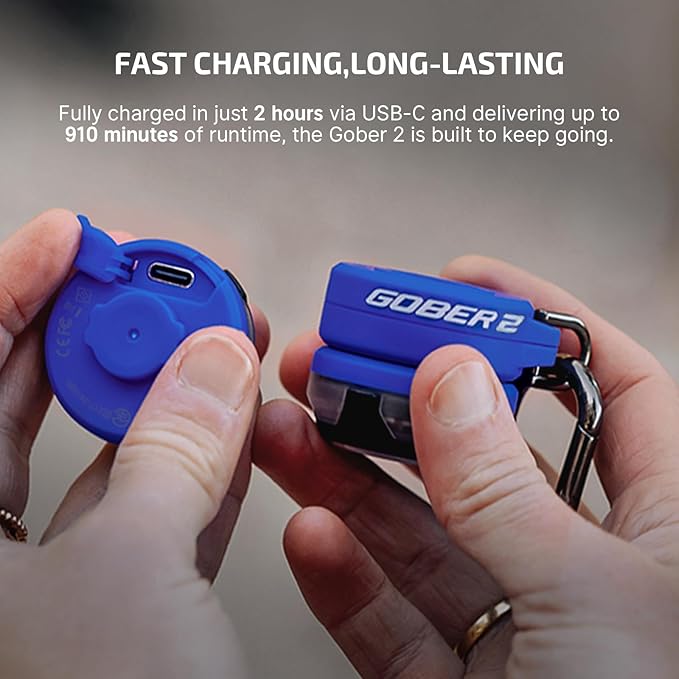 OLIGHT Gober 2 Safety Light, High Visibility Beacon LED with 6 Color Settings and 4 Lighting Modes, USB-C Rechargeable Flashing Warning with Clip for Running, Cycling, Camping, Dog Walking(Blue)
