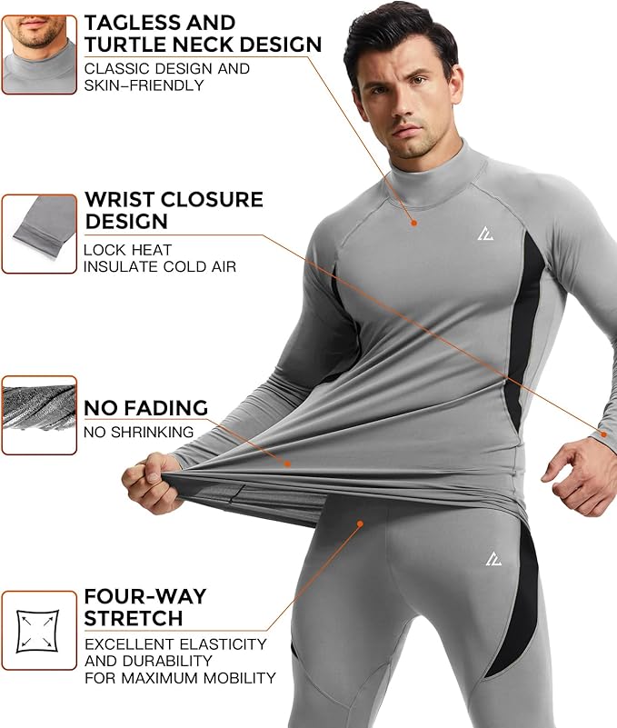 CL convallaria Thermal Underwear Long Johns Set Mens Winter Gift Hunting Gear Sport Base Layer Bottom Top