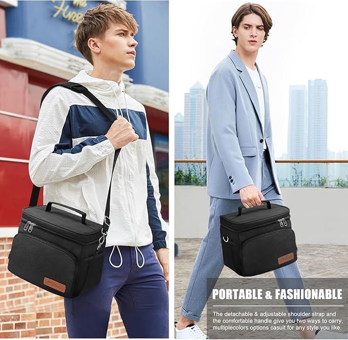 TuErcao Insulated Cooler Bag 6/24 Can Collapsible Leakproof Soft Sided Cooler for Car, Portable Foldable Small Ice Chest for Beach Camping Picnic Travel, 5/15qt Lunch Box for Men Work